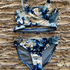 Girls Size 8 Tucker + Tate Blue Tie Dye Bikini